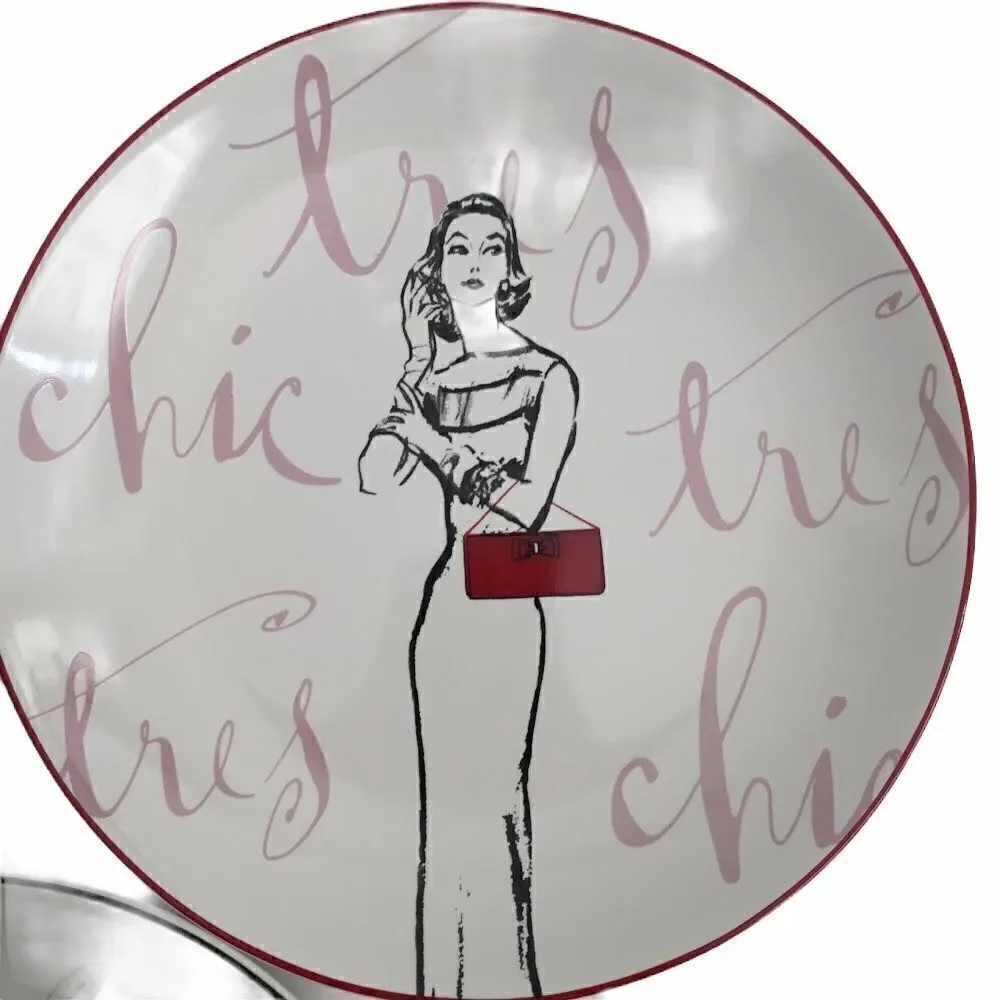 Rosanna (3) Salad Plates Roxanne Tres Chic